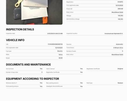 Черный Вольво XC40, объемом двигателя 0 л и пробегом 136 тыс. км за 24900 $, фото 27 на Automoto.ua