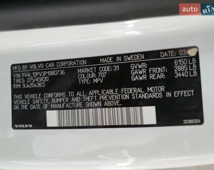 Белый Вольво ХС90, объемом двигателя 1.97 л и пробегом 8 тыс. км за 17600 $, фото 11 на Automoto.ua