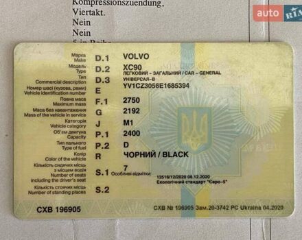 Черный Вольво ХС90, объемом двигателя 2.4 л и пробегом 194 тыс. км за 22500 $, фото 37 на Automoto.ua