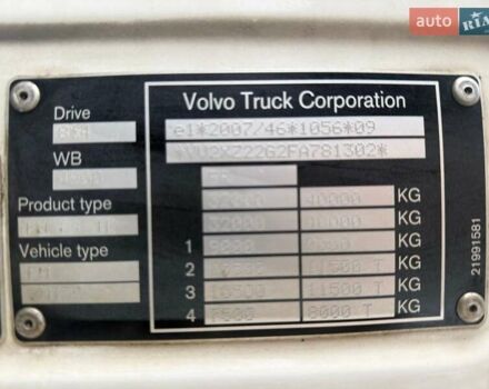 Белый Вольво FMX 11, объемом двигателя 10.8 л и пробегом 260 тыс. км за 66562 $, фото 5 на Automoto.ua