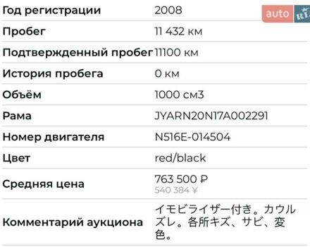 Ямаха Р1 2008 в Сновск (Щорс) на Automoto.ua Ямаха Р1, объемом двигателя 0 л и пробегом 11 тыс. км за 8700 $, фото 11 на Automoto.ua