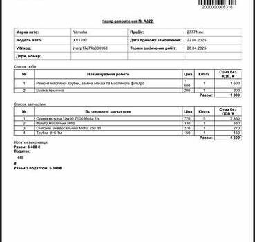 Чорний Ямаха XV, об'ємом двигуна 1.67 л та пробігом 45 тис. км за 7500 $, фото 11 на Automoto.ua