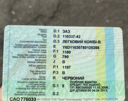 ЗАЗ 1103 Славута, объемом двигателя 1.2 л и пробегом 56 тыс. км за 1500 $, фото 7 на Automoto.ua
