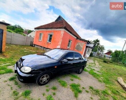 Черный ЗАЗ Ланос, объемом двигателя 1.6 л и пробегом 170 тыс. км за 2800 $, фото 1 на Automoto.ua