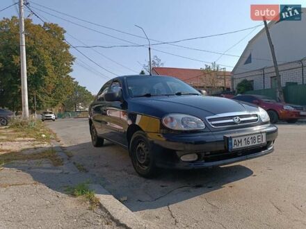 Чорний ЗАЗ Ланос, об'ємом двигуна 1.5 л та пробігом 106 тис. км за 3050 $, фото 1 на Automoto.ua