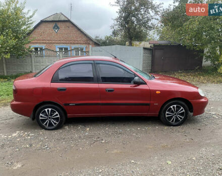 Красный ЗАЗ Ланос, объемом двигателя 1.5 л и пробегом 200 тыс. км за 1950 $, фото 9 на Automoto.ua