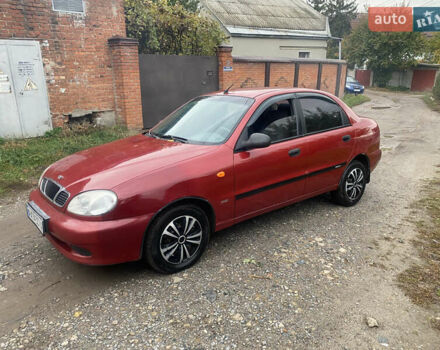 Красный ЗАЗ Ланос, объемом двигателя 1.5 л и пробегом 200 тыс. км за 1950 $, фото 1 на Automoto.ua