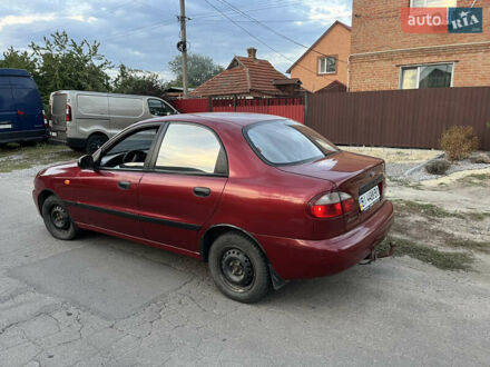 Червоний ЗАЗ Ланос, об'ємом двигуна 1.39 л та пробігом 218 тис. км за 1700 $, фото 1 на Automoto.ua