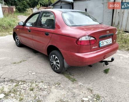 Червоний ЗАЗ Ланос, об'ємом двигуна 1.4 л та пробігом 200 тис. км за 1350 $, фото 1 на Automoto.ua