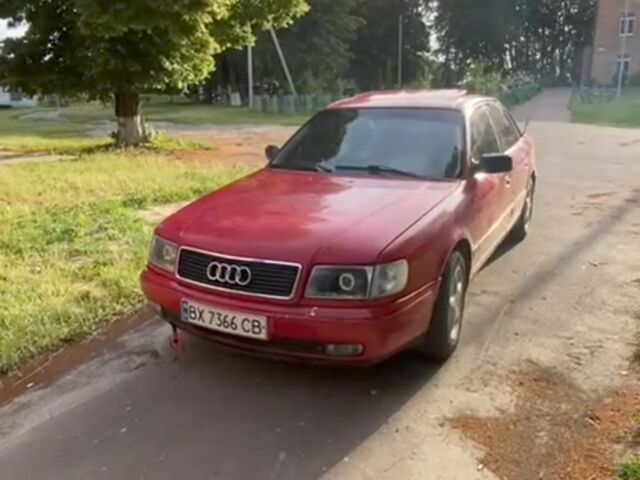 Красный Ауди 100, объемом двигателя 2.6 л и пробегом 300 тыс. км за 2100 $, фото 1 на Automoto.ua