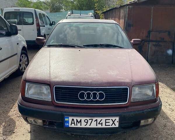 Красный Ауди 100, объемом двигателя 2.8 л и пробегом 323 тыс. км за 2200 $, фото 1 на Automoto.ua