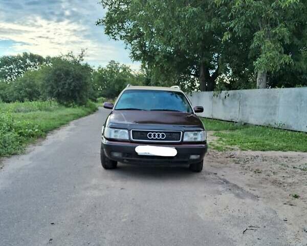 Красный Ауди 100, объемом двигателя 2.6 л и пробегом 334 тыс. км за 3100 $, фото 1 на Automoto.ua