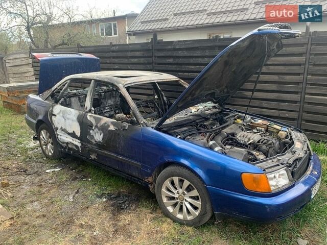 Синий Ауди 100, объемом двигателя 2.77 л и пробегом 300 тыс. км за 700 $, фото 1 на Automoto.ua