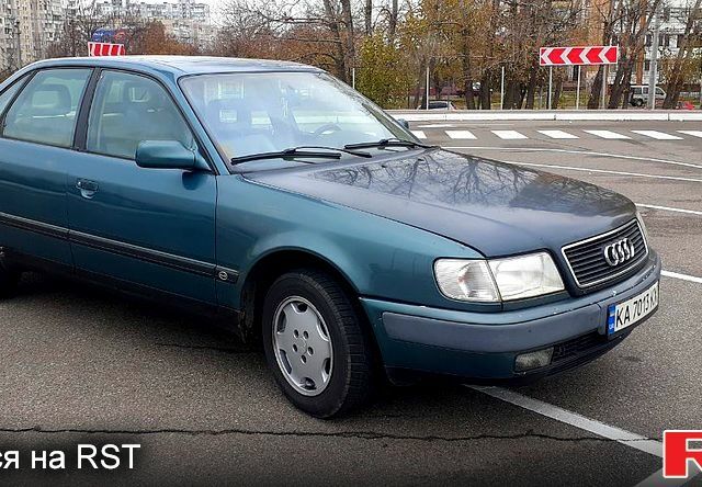 Зеленый Ауди 100, объемом двигателя 2.8 л и пробегом 196 тыс. км за 3500 $, фото 1 на Automoto.ua