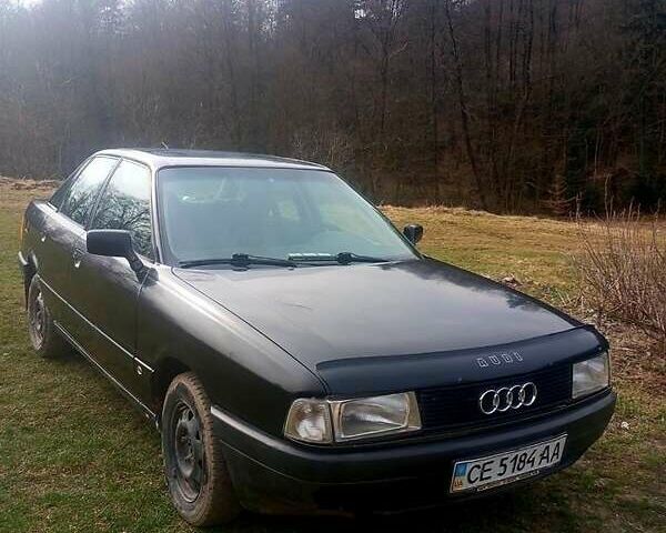 Черный Ауди 80, объемом двигателя 1.8 л и пробегом 338 тыс. км за 1600 $, фото 1 на Automoto.ua