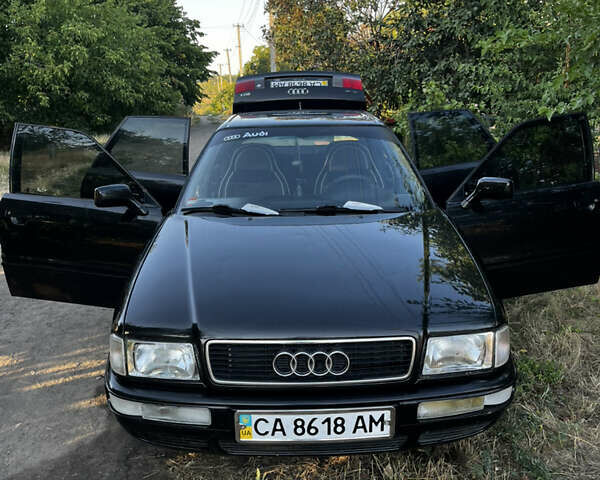 Черный Ауди 80, объемом двигателя 2.8 л и пробегом 208 тыс. км за 2300 $, фото 1 на Automoto.ua