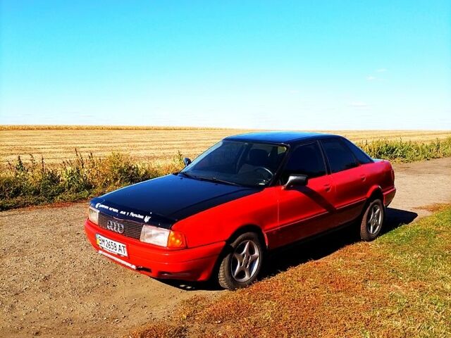 Красный Ауди 80, объемом двигателя 1.8 л и пробегом 367 тыс. км за 1700 $, фото 1 на Automoto.ua