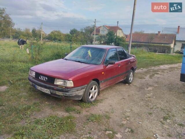 Красный Ауди 80, объемом двигателя 1.78 л и пробегом 200 тыс. км за 1200 $, фото 1 на Automoto.ua