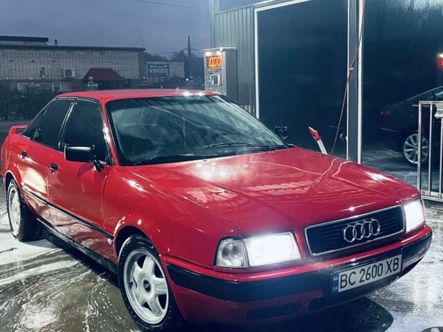 Красный Ауди 80, объемом двигателя 2 л и пробегом 270 тыс. км за 2350 $, фото 1 на Automoto.ua