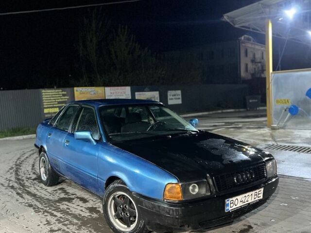 Синий Ауди 80, объемом двигателя 1.8 л и пробегом 100 тыс. км за 950 $, фото 1 на Automoto.ua