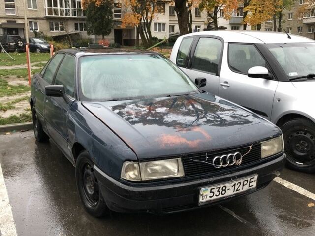 Синий Ауди 80, объемом двигателя 1.6 л и пробегом 200 тыс. км за 698 $, фото 1 на Automoto.ua