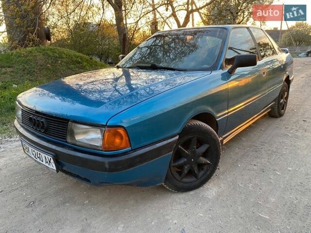 Синий Ауди 80, объемом двигателя 1.8 л и пробегом 280 тыс. км за 950 $, фото 1 на Automoto.ua