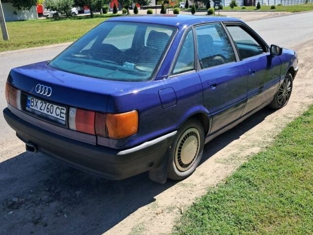Синий Ауди 80, объемом двигателя 1.8 л и пробегом 111 тыс. км за 902 $, фото 1 на Automoto.ua