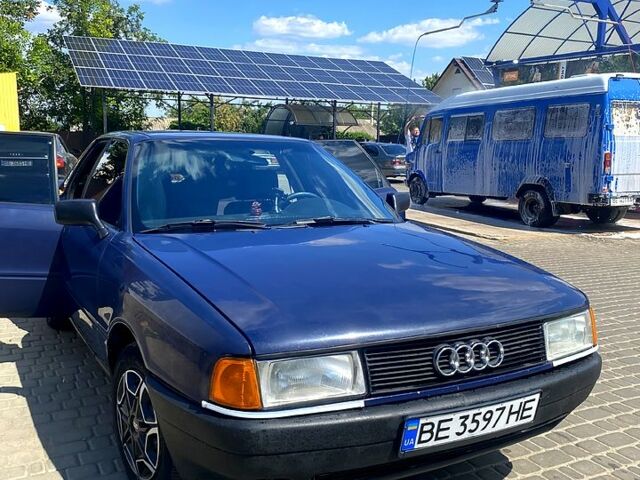 Синий Ауди 80, объемом двигателя 1.8 л и пробегом 537 тыс. км за 2300 $, фото 1 на Automoto.ua
