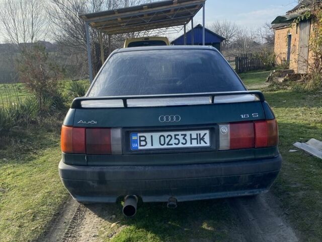 Зеленый Ауди 80, объемом двигателя 1.8 л и пробегом 416 тыс. км за 1600 $, фото 1 на Automoto.ua