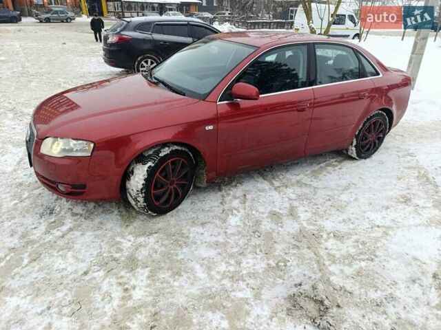 Красный Ауди А4, объемом двигателя 1.98 л и пробегом 225 тыс. км за 6500 $, фото 1 на Automoto.ua