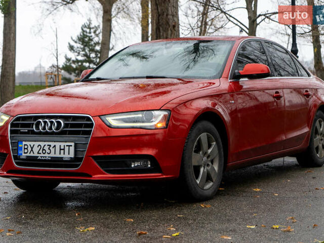 Красный Ауди А4, объемом двигателя 2 л и пробегом 252 тыс. км за 13600 $, фото 1 на Automoto.ua