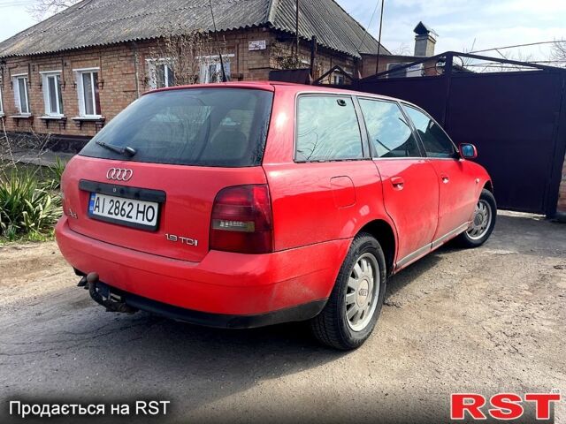 Красный Ауди А4, объемом двигателя 1.9 л и пробегом 263 тыс. км за 3550 $, фото 1 на Automoto.ua