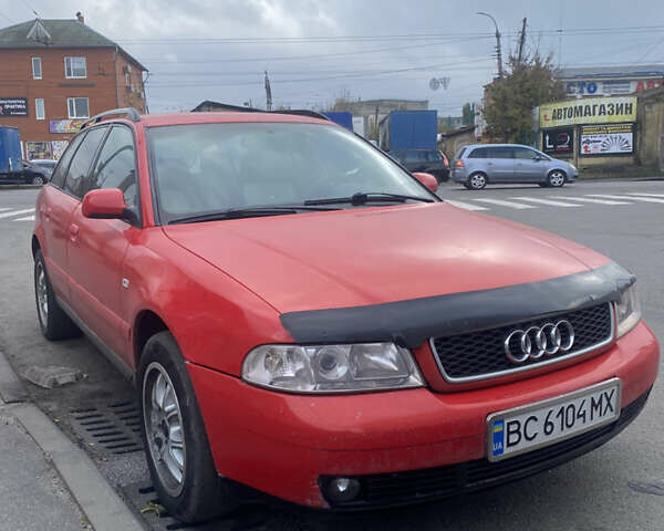 Красный Ауди А4, объемом двигателя 1.9 л и пробегом 380 тыс. км за 3500 $, фото 1 на Automoto.ua