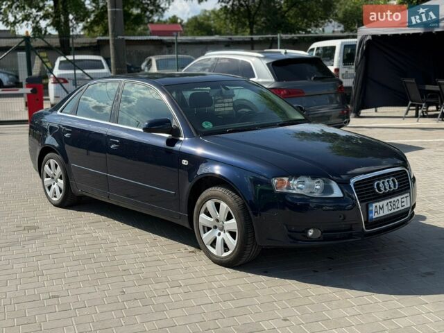 Синій Ауді А4, об'ємом двигуна 2 л та пробігом 201 тис. км за 6200 $, фото 1 на Automoto.ua