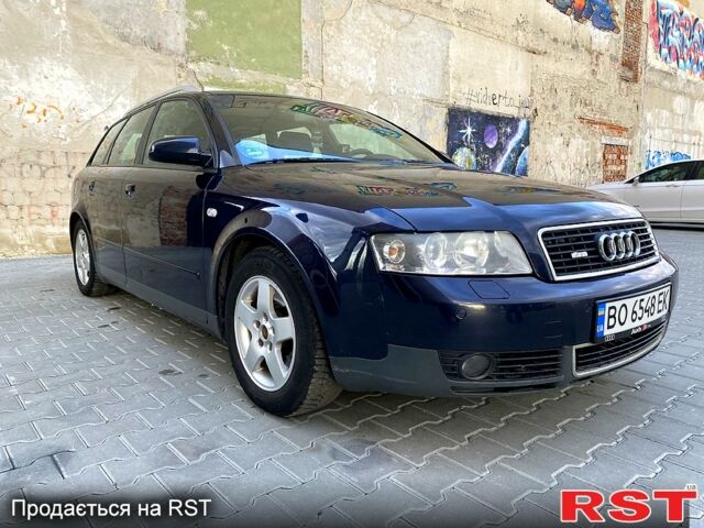Синий Ауди А4, объемом двигателя 2 л и пробегом 309 тыс. км за 5000 $, фото 1 на Automoto.ua
