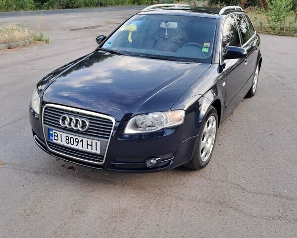 Синий Ауди А4, объемом двигателя 2 л и пробегом 233 тыс. км за 7500 $, фото 1 на Automoto.ua