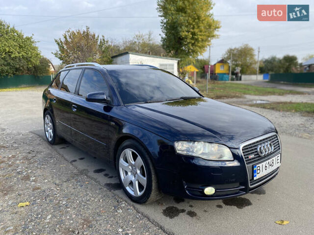Ауді А4 2006 у Гадяче на Automoto.ua Синій Ауді А4, об'ємом двигуна 2 л та пробігом 318 тис. км за 6700 $, фото 1 на Automoto.ua