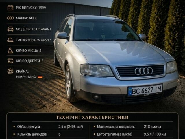 Серый Ауди А6, объемом двигателя 2.5 л и пробегом 324 тыс. км за 3100 $, фото 1 на Automoto.ua