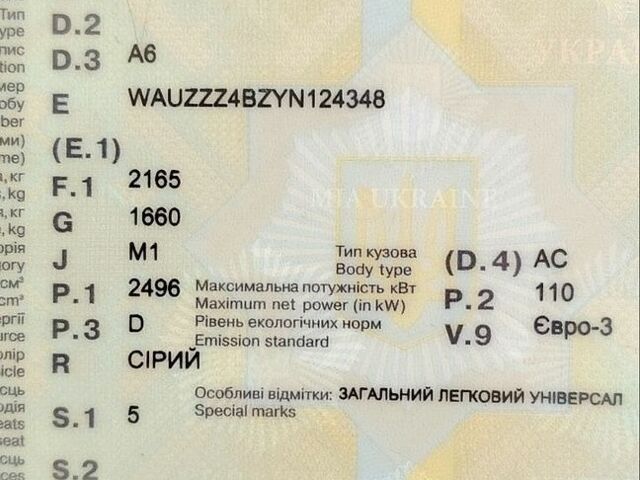 Сірий Ауді А6, об'ємом двигуна 2.5 л та пробігом 200 тис. км за 3000 $, фото 1 на Automoto.ua