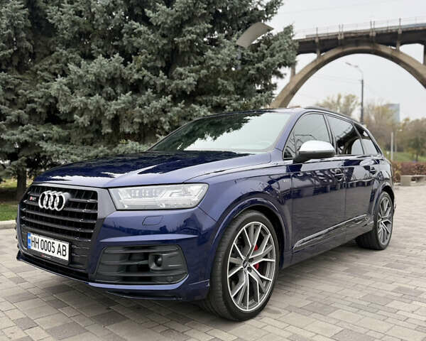Синий Ауди SQ7, объемом двигателя 3.96 л и пробегом 128 тыс. км за 57900 $, фото 1 на Automoto.ua