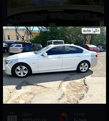 Белый БМВ 5-series, объемом двигателя 2 л и пробегом 389 тыс. км за 15000 $, фото 1 на Automoto.ua