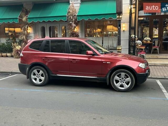 Красный БМВ Х3, объемом двигателя 3 л и пробегом 210 тыс. км за 9000 $, фото 1 на Automoto.ua