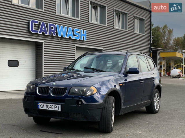Синий БМВ Х3, объемом двигателя 3 л и пробегом 353 тыс. км за 7400 $, фото 1 на Automoto.ua