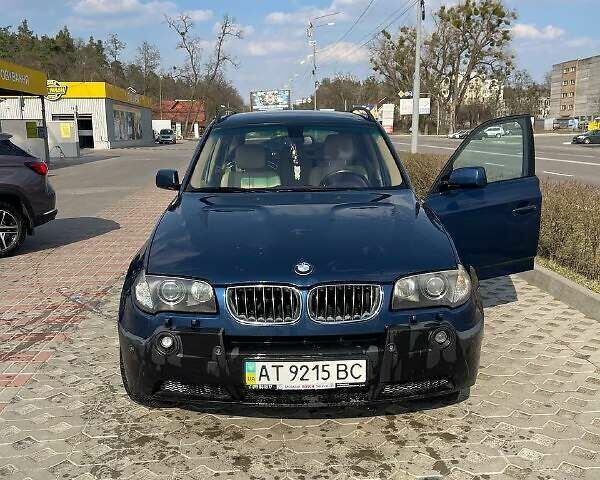 Синий БМВ Х3, объемом двигателя 3 л и пробегом 150 тыс. км за 8500 $, фото 1 на Automoto.ua