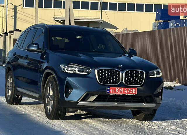 Синій БМВ Х3, об'ємом двигуна 2 л та пробігом 52 тис. км за 33900 $, фото 1 на Automoto.ua