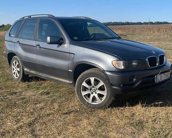 Серый БМВ Х5, объемом двигателя 3 л и пробегом 320 тыс. км за 4500 $, фото 1 на Automoto.ua