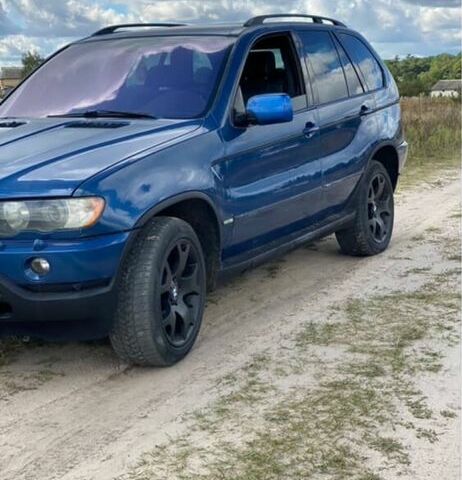 Синий БМВ Х5, объемом двигателя 3 л и пробегом 300 тыс. км за 4000 $, фото 1 на Automoto.ua