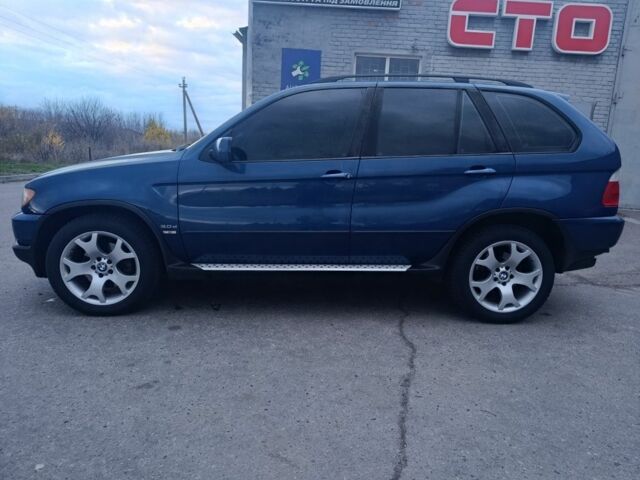 Синий БМВ Х5, объемом двигателя 3 л и пробегом 380 тыс. км за 6700 $, фото 1 на Automoto.ua