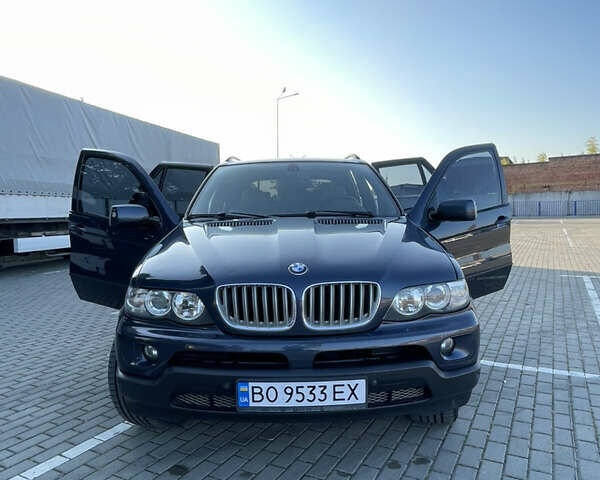 Синий БМВ Х5, объемом двигателя 3 л и пробегом 380 тыс. км за 12000 $, фото 1 на Automoto.ua