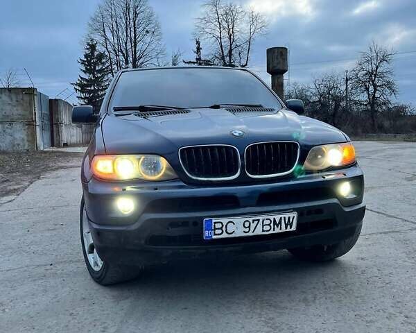 Синий БМВ Х5, объемом двигателя 3 л и пробегом 420 тыс. км за 5100 $, фото 1 на Automoto.ua